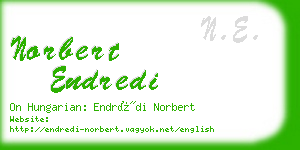 norbert endredi business card